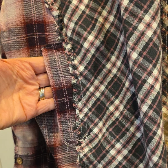 NWT Blue Velvet Plaid Button Down Shirt Size Medium - Cool Detailing! - Picture 9 of 16